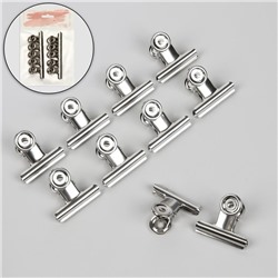 Зажимы для наращивания ногтей, 3.8 см, 10 шт., металлические