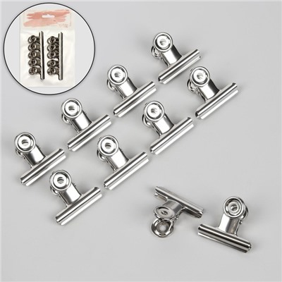 Зажимы для наращивания ногтей, 3.8 см, 10 шт., металлические