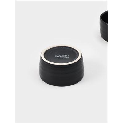 Соусники Magistro Pietra lunare, набор 2 шт., 80 мл, фарфор, чёрные