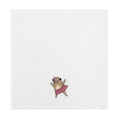 Набор полотенец «Мопсики» 30×30 см-3 шт., 100% хлопок 340 г/м²