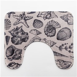 Коврик для ванной «Этель» Marine life, 50×40 см, велюр