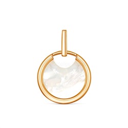 Подвеска из золочёного серебра с белым перламутром 925 пробы П-4098зп484н