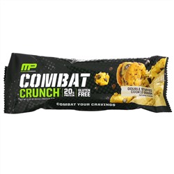 MusclePharm, Combat Crunch, двойная начинка с песочным тестом, 12 батончиков по 2,22 унц. (63 г)