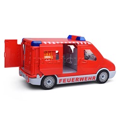 Конструктор "Пожарная Машина" с отверткой (свет,звук) в коробке