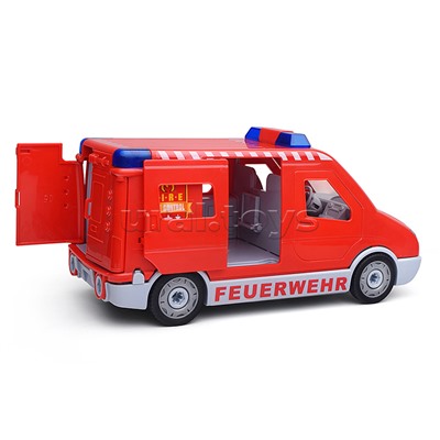 Конструктор "Пожарная Машина" с отверткой (свет,звук) в коробке