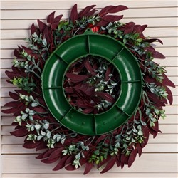 Венок новогодний d=38 см «Зимнее волшебство. Уютная сказка» листья, шишки, зелень