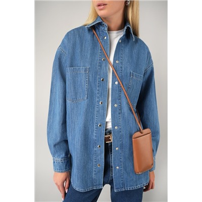 Женская джинсовая рубашка Happyfox