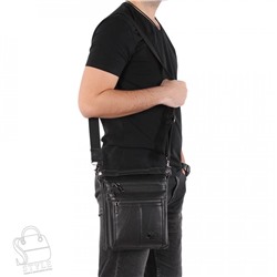 Сумка мужская кожаная 7615Z black Zinimxs