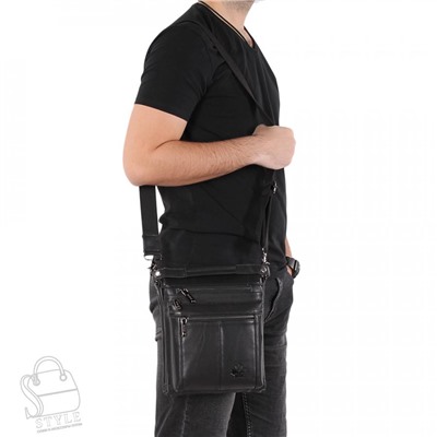 Сумка мужская кожаная 7615Z black Zinimxs