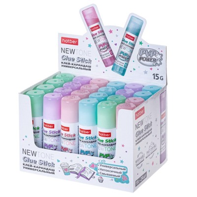 Клей-карандаш 15 гр ПВП (PVP) "НЬЮТОН/NEWtone" (067211) Хатбер
