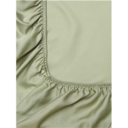 Простыня на резинке 1.5-спальная SL Home, 140×200+30 см, оливковая, модал