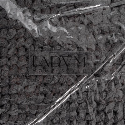 Коврик для дома LaDо́m, букли, плотность 1100 г, 50×80 см, графитовый