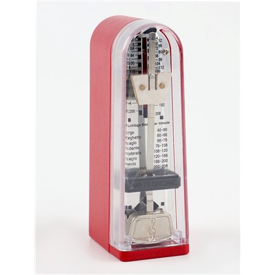 Метроном механический Music Life 3.5×5×11 см красный