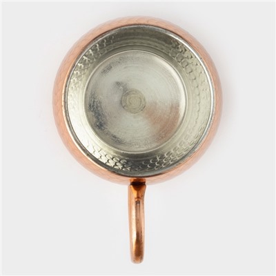 Кружка медная, 500 мл, d=8 см, h=9,5 см, чеканка, 1 сорт