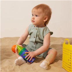 Комбинезон детский без рукавов MINAKU, цвет серо-зеленый, рост 62-68 см