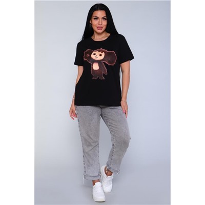 Футболка 25362 Чебурашка (Черный)