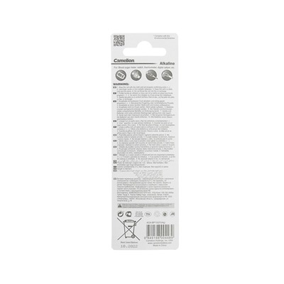 Батарейка алкалиновая Camelion Mercury Free, AG4 (377, LR626)-10BL, 1.5В, блистер, 10 шт.