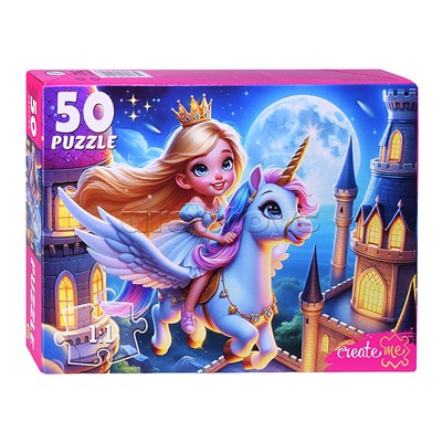 Пазлы 50 "Полет на единогоре"