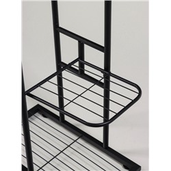 Подставка для цветов Greengo, 3 полки, 43×22×57 см, напольная, металл, чёрная