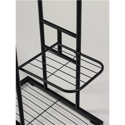 Подставка для цветов Greengo, 3 полки, 43×22×57 см, напольная, металл, чёрная