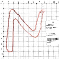 Цепь из золочёного серебра - Двойной ромб, 55 см, сечение проволоки 0,35 мм 925 пробы V1035050155