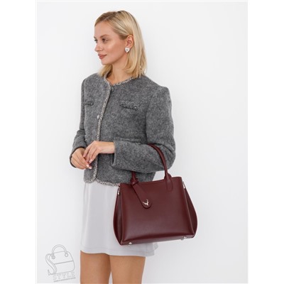 Сумка женская кожаная 1011M wine red  Polina&Eiterou