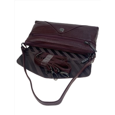 Женская сумка из натуральной кожи, цвет бордо