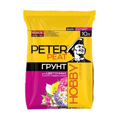Грунт Цветочный Универсальный PETER PEAT, линия «Хобби», 10 л