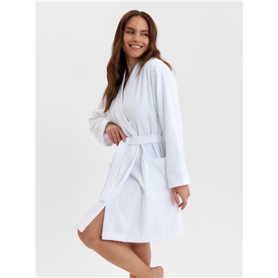 Халат махровый Этель, женский, р 50-52 цвет белый, 100% хлопок, 320 г/м²