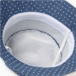 Панама детская MINAKU «Горошек», размер 44-46, синяя