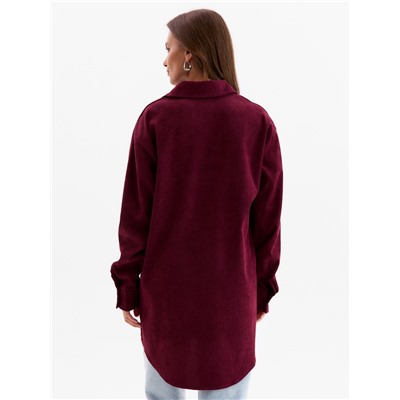 Рубашка женская MINAKU: Velvet Collection, размер 46, бордовый