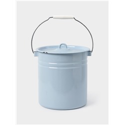 УЦЕНКА Ведро 12 л цельнотянутое с крышкой светлое