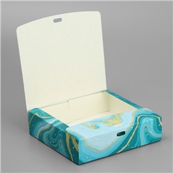 Коробка подарочная новогодняя складная «С Новым годом», 20×18×5 см, БЕЗ ЛЕНТЫ