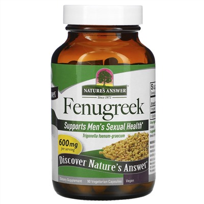 Nature's Answer, Fenugreek, 600 mg, 90 Vegetarian Capsules