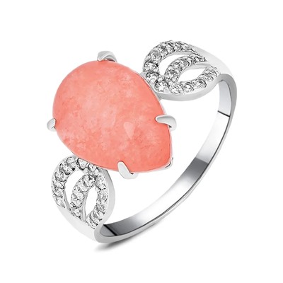 Кольцо, морганит кабошон, КП11