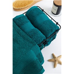 Полотенце махровое - Темный зеленый