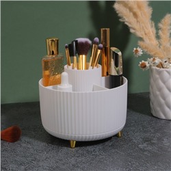 Органайзер для хранения «ENJOY», 5 секций, 14.5×14.5×12 см, цвет белый, золотистый