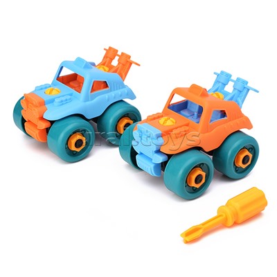 Конструктор пластмассовый "Набор машинок" в пакете