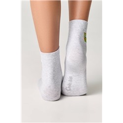 Классические Conte-kids TIP-TOP Однотонные хлопковые носки с вышивкой