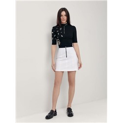 Юбки CONTE LU 1621 Фактурная mini-юбка А-силуэта на молнии