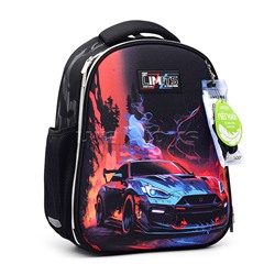 Рюкзак "Choice Lite. Speed Zone" школьный жесткий 38x29x17 см (17 л) вес 800 г, 1 отделение на молнии с разделителями для учебников, 1 отделение с органайзером, 2 боковых кармана сеткой на резинке, эргономичная формоустойчивая вентилируемая спинка с потай