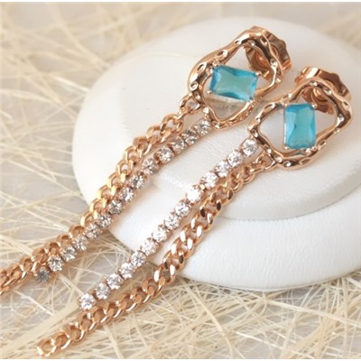 Серьги-гвоздики позолота  H01-13793