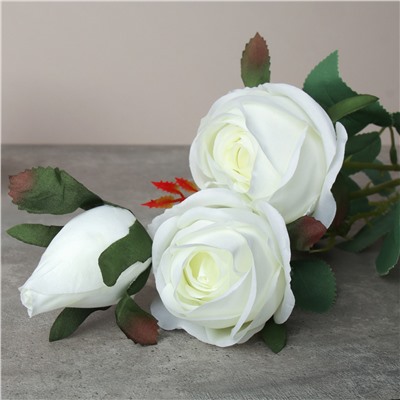 Цветок искусственный Роза букет 62 см 3 головы / HJY-3 /уп 2/400/