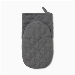 Варежка-прихватка «Этель» ECO grey, 15×28 см, 100% лён, 245 г/м²