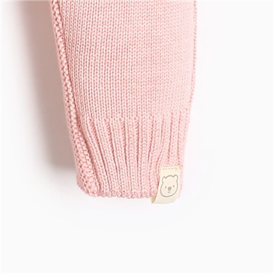 Брюки - штанишки вязаные детские «Крошка Я», размер 74-80 см, розовые