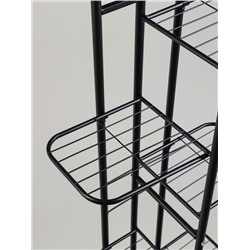 Подставка для цветов Greengo, 7 полок, 43×22×126 см, напольная, металл, чёрная