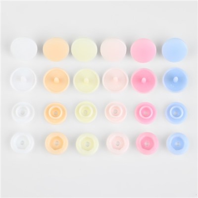 Кнопки пластиковые, d=12 мм, 360 шт., в органайзере, разноцветные