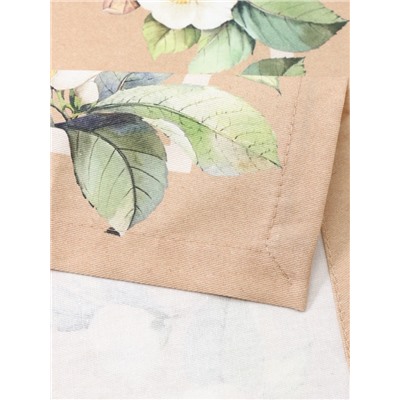 Дорожка на стол Этель Camellia 40×146 см, 100% хлопок, саржа 190 г/м², бежевая
