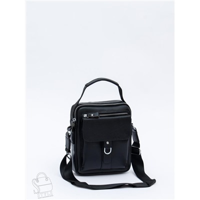Сумка мужская кожаная 8208H black Heanbag