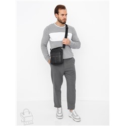 Сумка мужская кожаная 634M black Fuzhiniao в Новосибирске